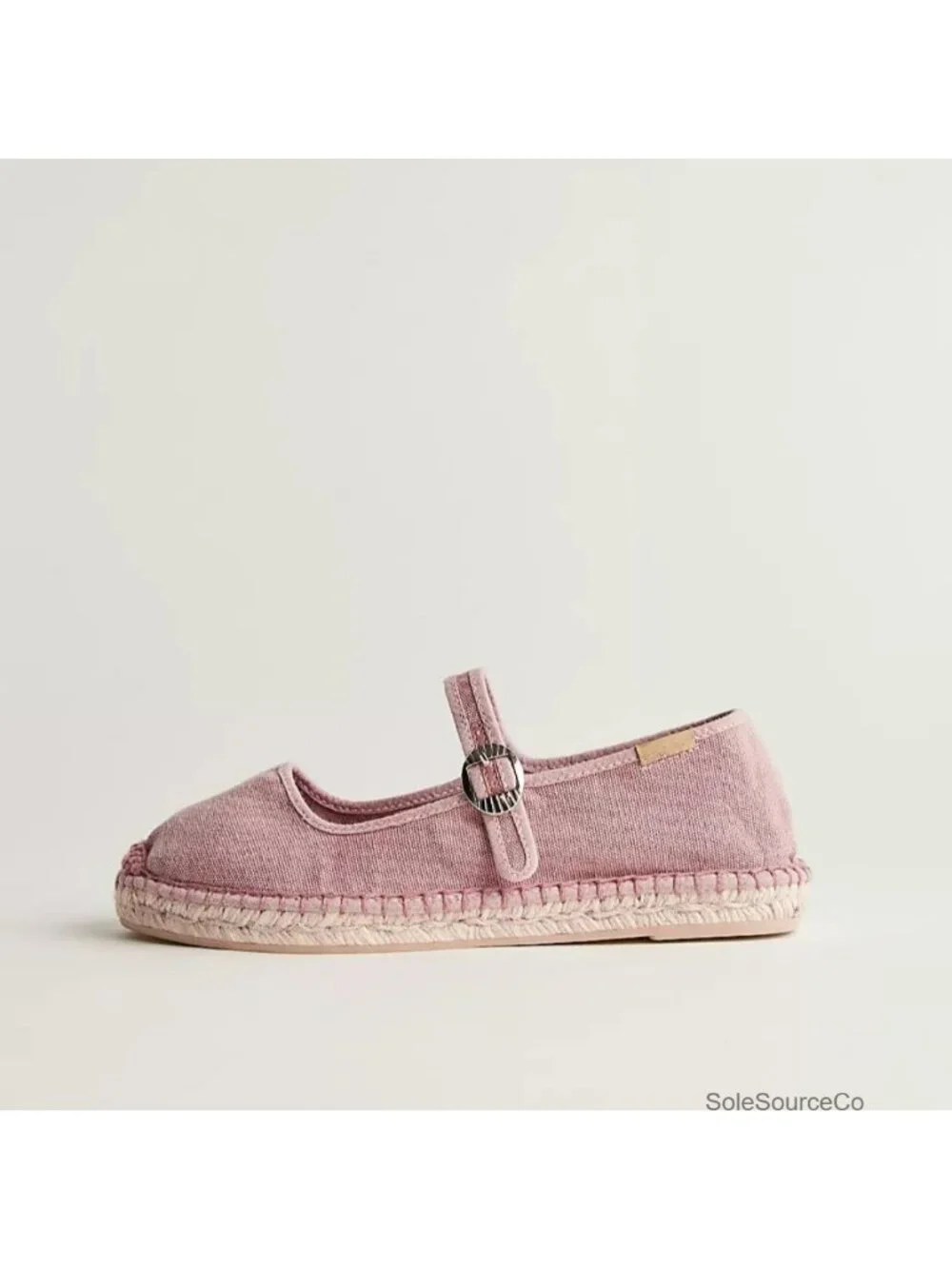 Women's Platform Espadrille Mary Jane Flats - Adjustable Buckle, Rubber Sole